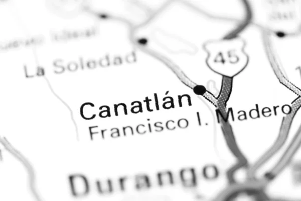 Canatlán México Mapa — Foto de Stock