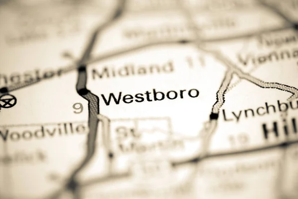 Westboro Ohio Usa Een Aardrijkskundekaart — Stockfoto