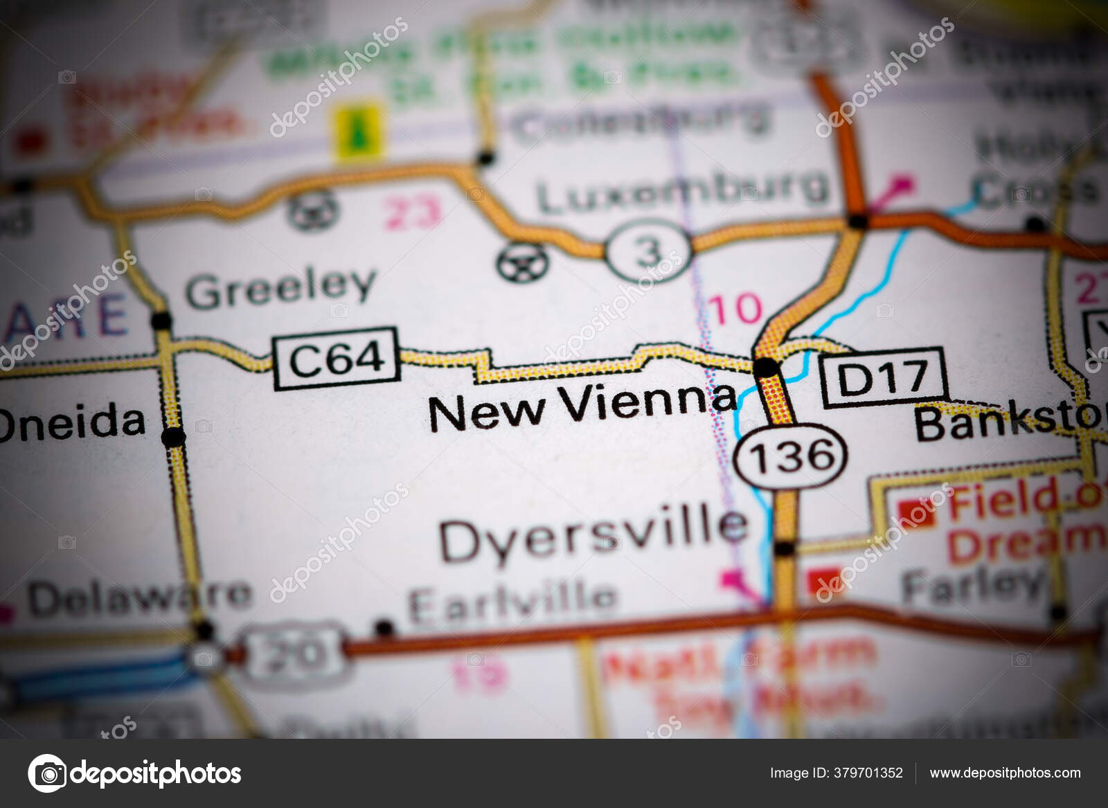New Vienna Iowa Usa Map Stock Photo by ©aliceinwonderland2020 379701352