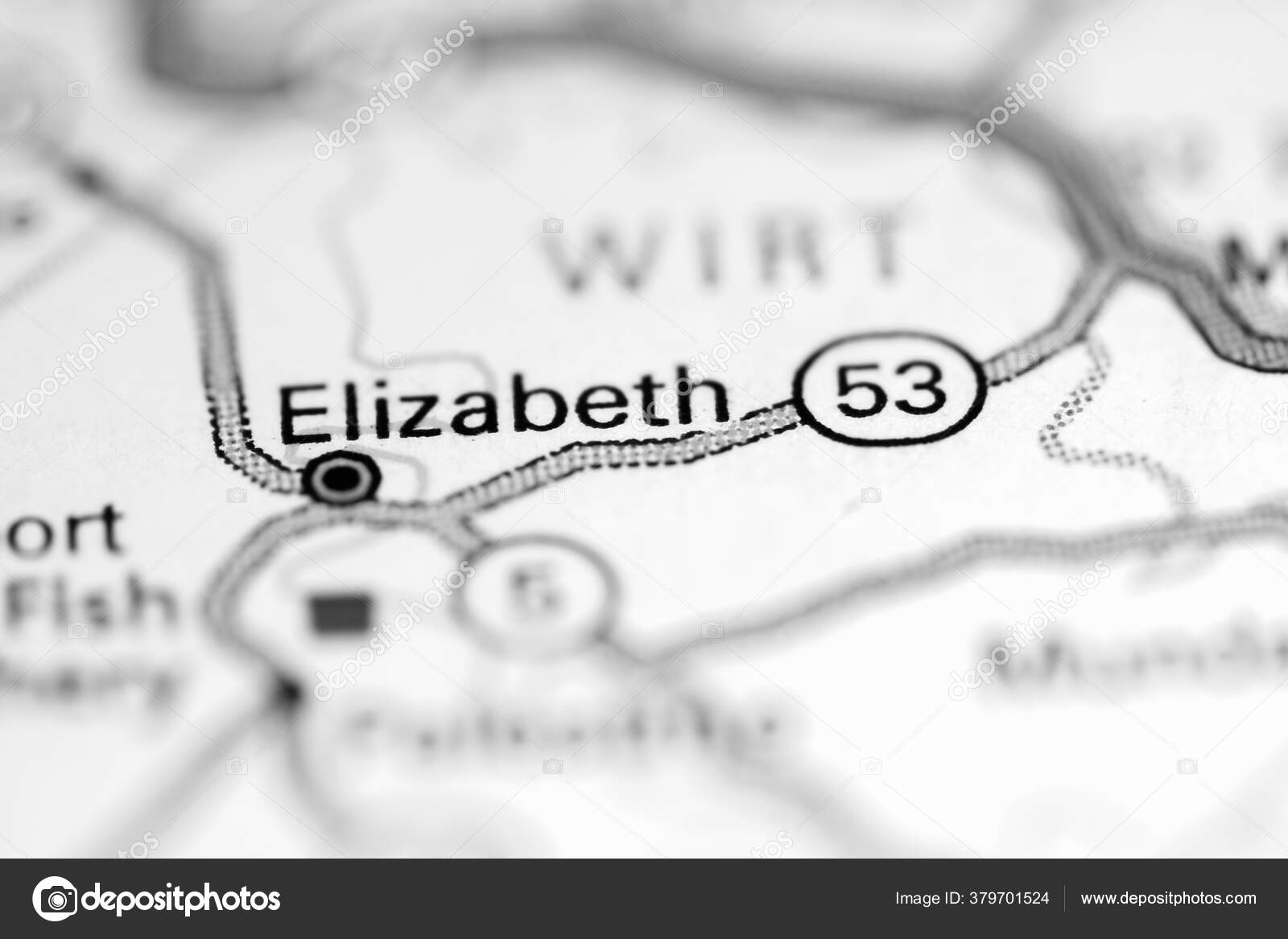 Elizabeth West Virginia Usa Geography Map Stock Photo by