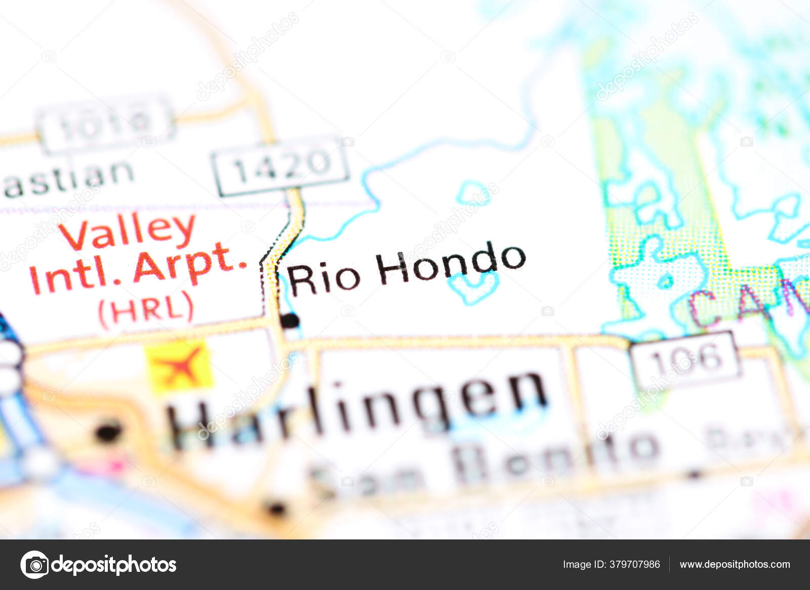 Río Hondo Texas Estados Unidos Mapa — Foto de stock