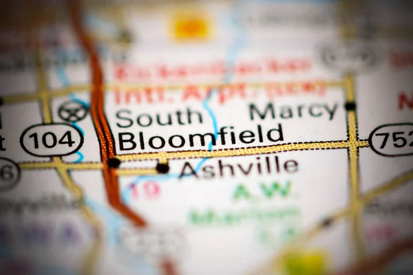 Bloomfield Ohio Stati Uniti Una Mappa Geografica — Foto Stock