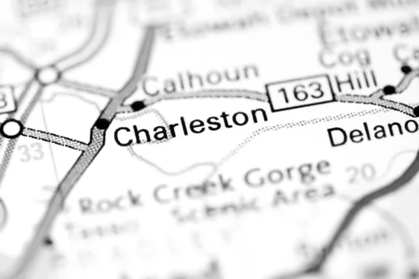 Charleston Tennessee Stati Uniti Una Mappa — Foto Stock