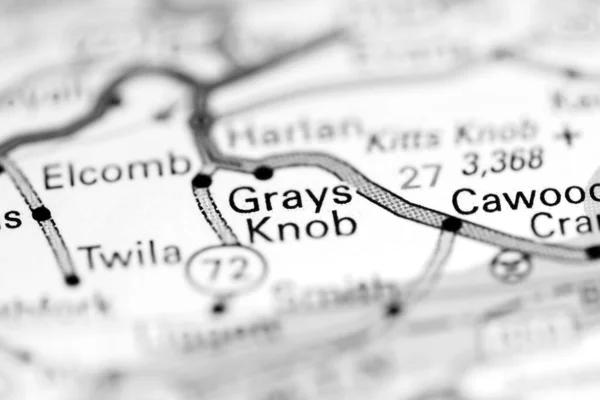 グレイ ケンタッキー州 地理地図上のアメリカ — ストック写真