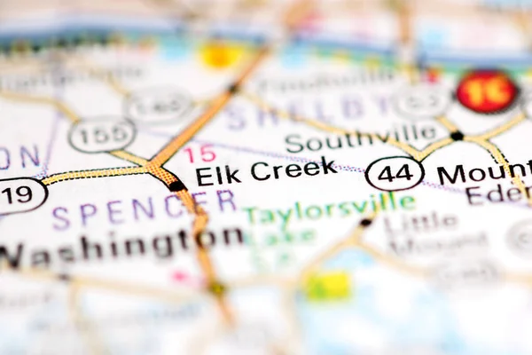 エルク クリーク ケンタッキー州 地理地図上のアメリカ — ストック写真