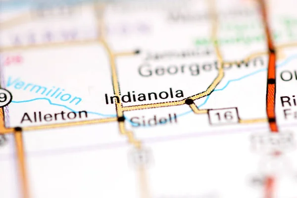 Indianola Illinois Stati Uniti Una Mappa Geografica — Foto Stock