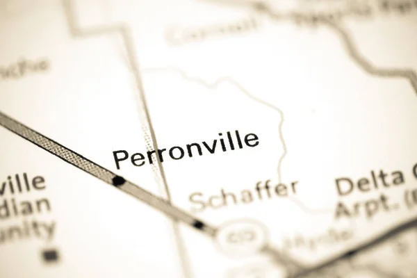 Perronville Michigan Abd Haritada — Stok fotoğraf