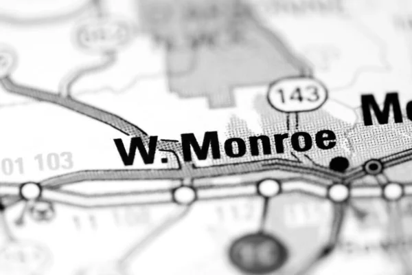 West Monroe Louisiana Stati Uniti Una Mappa — Foto Stock