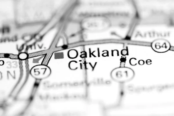 Oakland City Indiana Eeuu Mapa Geográfico — Foto de Stock