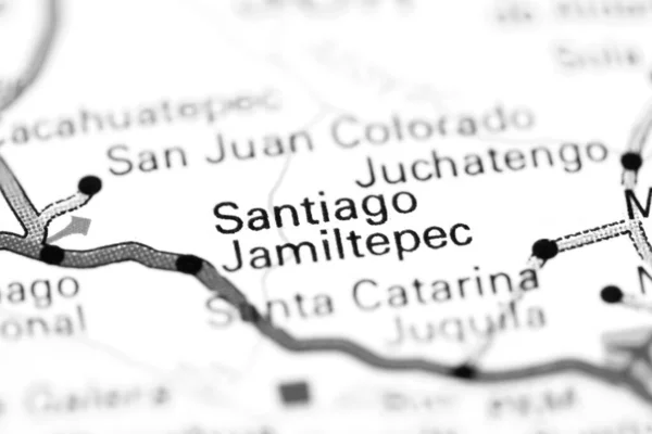 Santiago Jamiltepec México Mapa — Foto de Stock