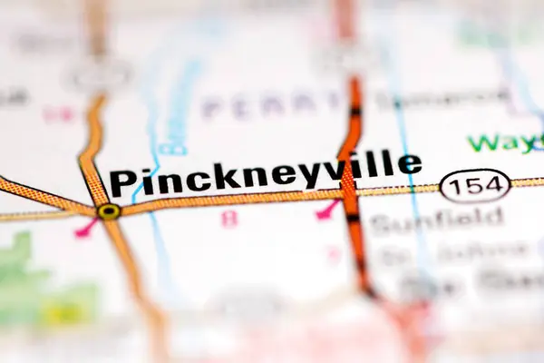 Pickneyville Illinois Abd Coğrafya Haritasında — Stok fotoğraf