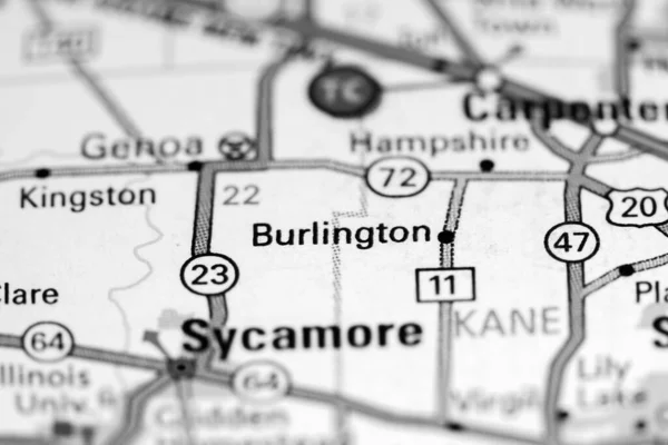 Burlington Illinois Eeuu Mapa — Foto de Stock