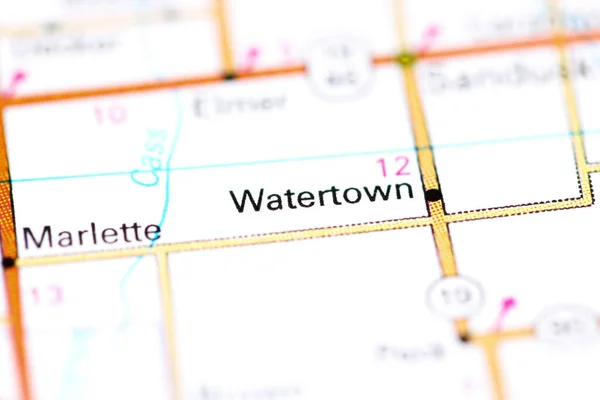 Watertown Michigan Eeuu Mapa — Foto de Stock