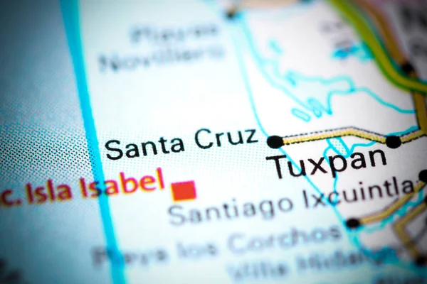 Santa Cruz. Mexico on a map