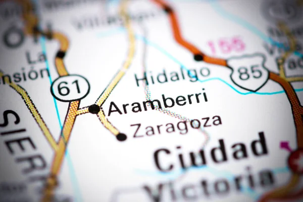 Aramberri. Mexico on a map
