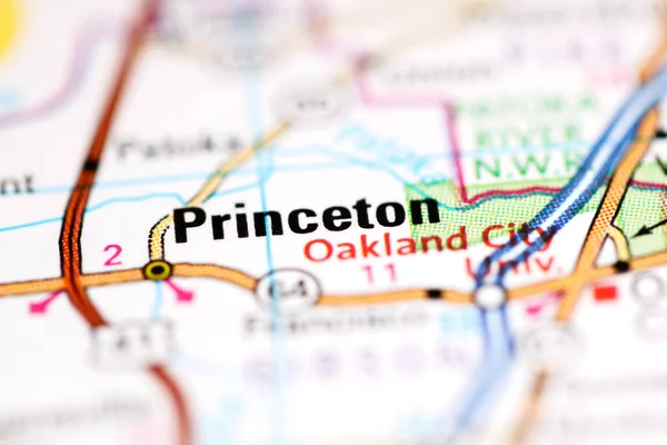 Princeton Indiana Usa Auf Einer Geografischen Karte — Stockfoto