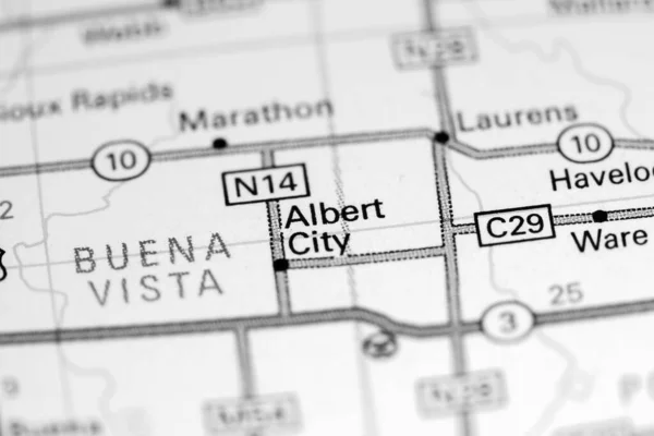 Albertstadt Iowa Usa Auf Einer Karte — Stockfoto