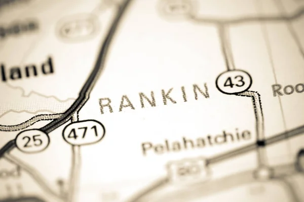 Rankin Mississippi Usa Karta — Stockfoto