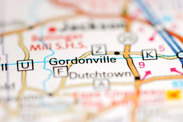 Gordonville Missouri Abd Coğrafya Haritasında — Stok fotoğraf