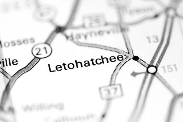 Letohatchee Alabama Eua Sobre Mapa — Fotografia de Stock