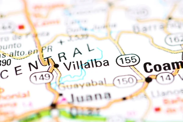 Villalba Puerto Rico Mapa — Foto de Stock