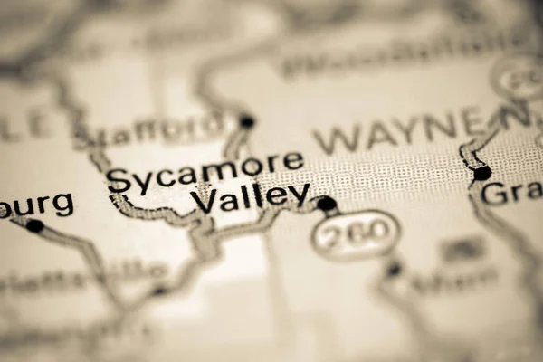 Sycamore Valley Ohio Stati Uniti Una Mappa Geografica — Foto Stock