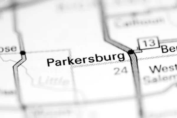 Parkersburg Illinois Abd Coğrafya Haritasında — Stok fotoğraf