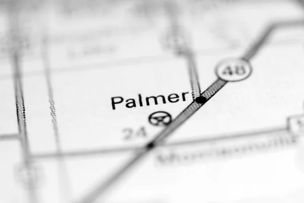 Palmer Illinois Eeuu Mapa Geográfico —  Fotos de Stock