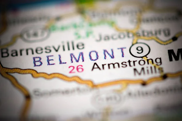 Det Belmont Ohio Här Usa Geografisk Karta — Stockfoto