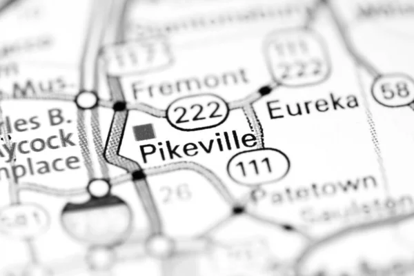 Pikeville Kuzey Carolina Abd Haritada — Stok fotoğraf