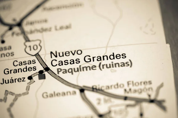 Nuevas Casas Grandes México Mapa — Foto de Stock