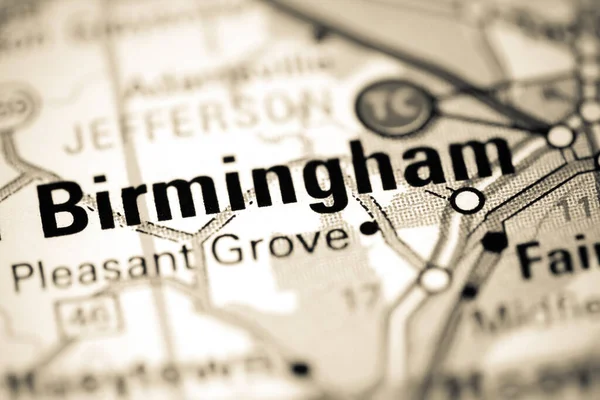 Birmingham Alabama Usa Map — Stock Photo, Image