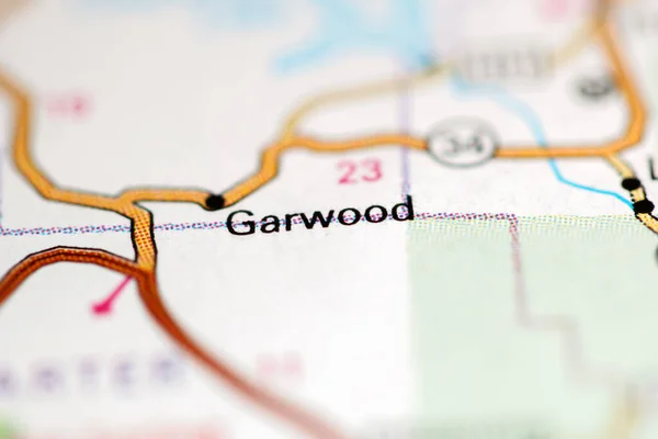 Jestem Garwood Missouri Stany Zjednoczone Mapie Geograficznej — Zdjęcie stockowe