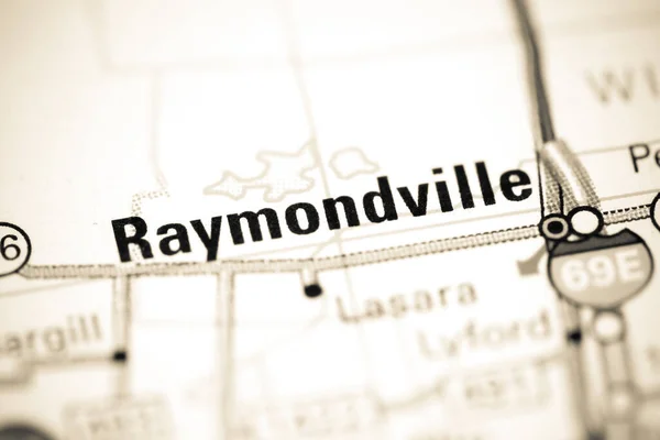 Raymondville Texas Usa Auf Einer Karte — Stockfoto