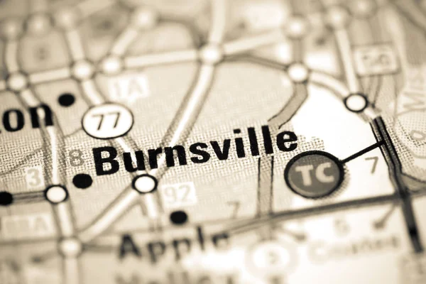 Burnsville Minnesota Stati Uniti Una Mappa — Foto Stock