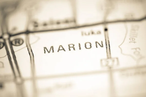 マリオン イリノイ州 地理地図上のアメリカ — ストック写真