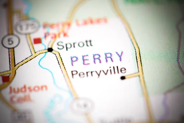 Perry Alabama Usa Mapě — Stock fotografie