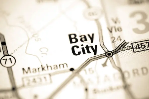 Bay City Texas Usa Karta — Stockfoto