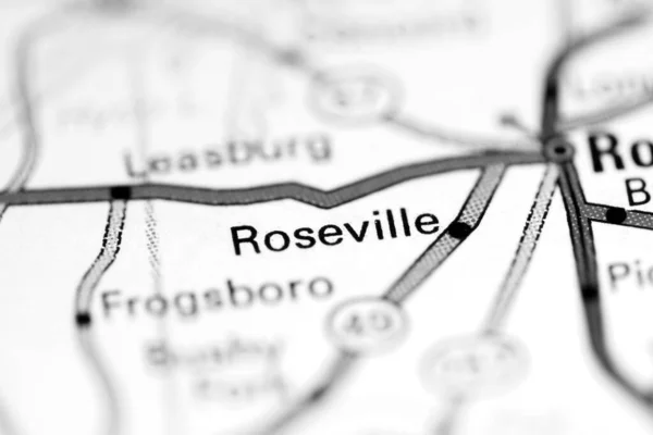 Ρόουζβιλ Βόρεια Καρολίνα Ηπα Χάρτη Γεωγραφίας — Φωτογραφία Αρχείου