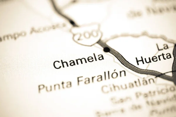 Chamela México Mapa — Foto de Stock