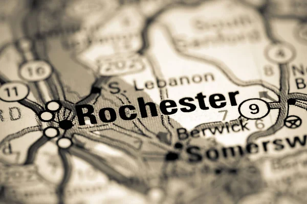 Rochester Maine Usa Mapě — Stock fotografie