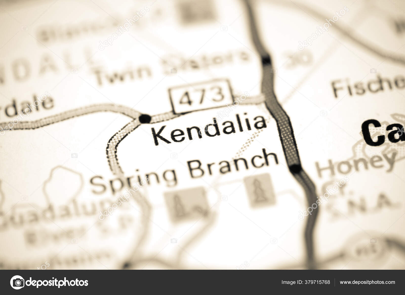 Kendalia Texas Usa Map — Stock Photo © aliceinwonderland2020 379715768