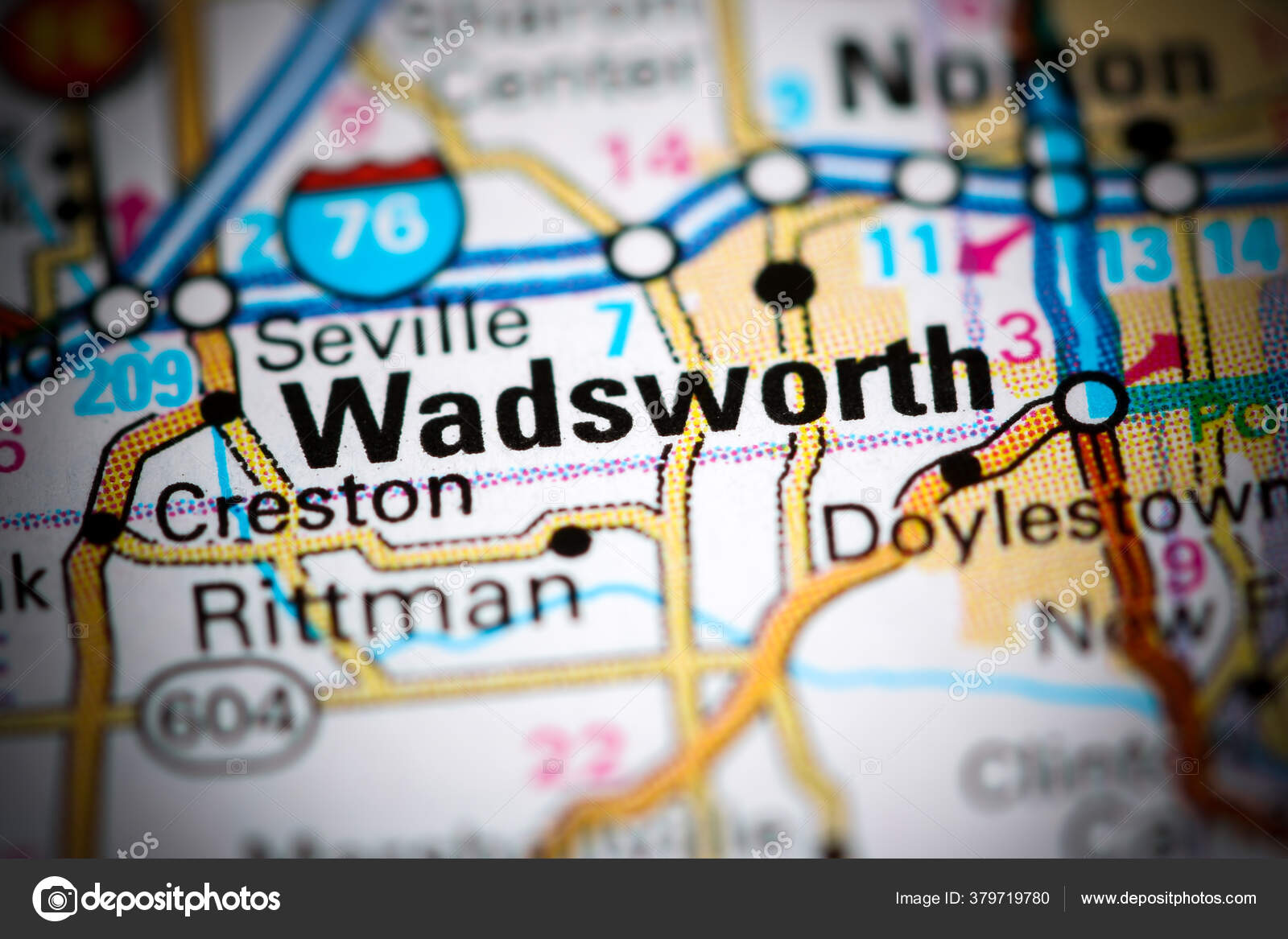 Wadsworth Ohio Usa Map — Stock Photo © aliceinwonderland2020 379719780