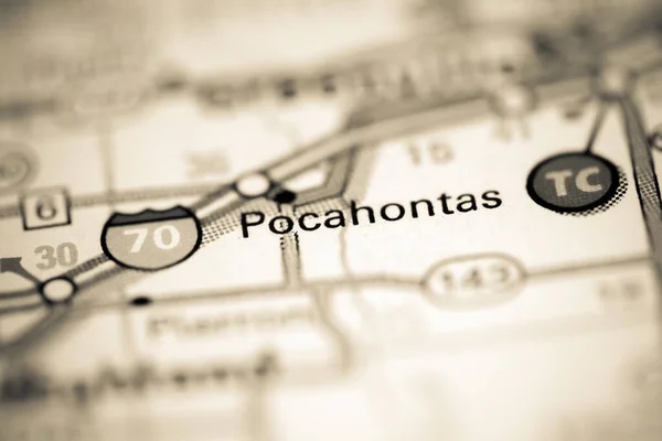 Pocahontas Illinois Usa Geography Map — Stock Photo, Image