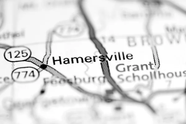 Hamersville 俄亥俄地图上的美国 — 图库照片