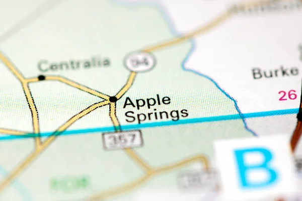 Apple Springs Texas États Unis Sur Une Carte — Photo