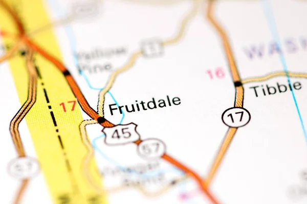 Fruitdale Alabama Eeuu Mapa — Foto de Stock