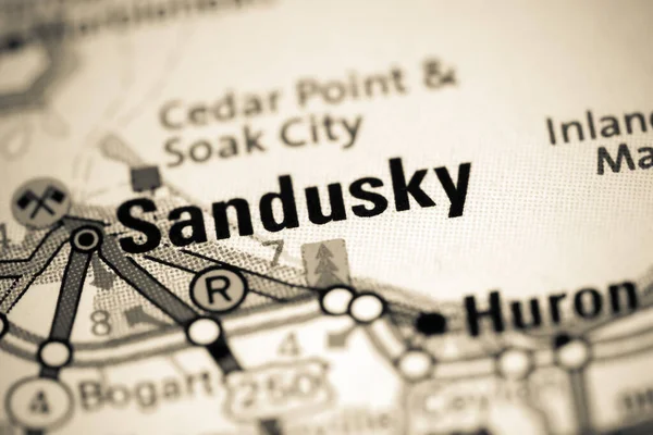 Sandusky Ohio Abd Haritada — Stok fotoğraf