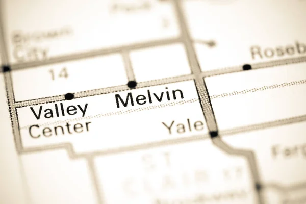 Melvin Michigan Usa Map — Stock Photo, Image