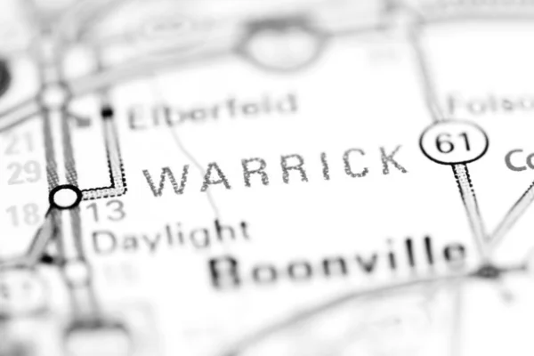 ワリック インディアナ州 地理地図上のアメリカ — ストック写真